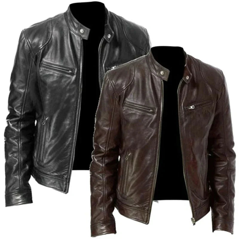 Jaqueta Masculina de Inverno em Couro Genuíno - Sant Troppe