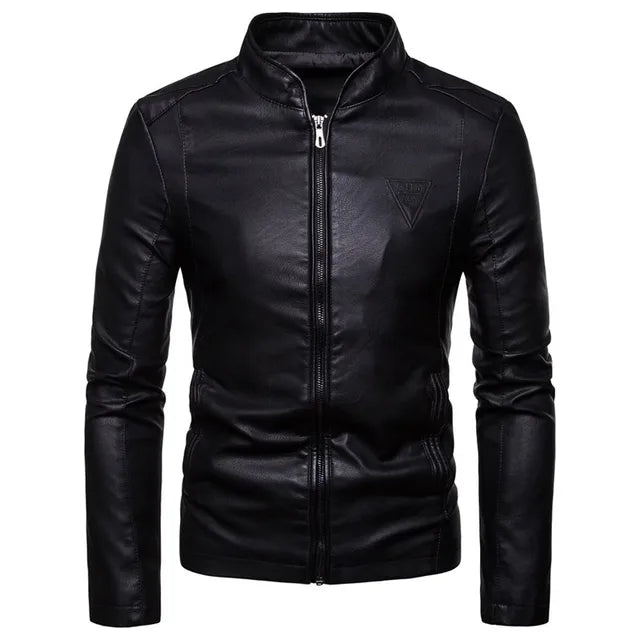 Jaqueta Masculina de Inverno em Couro Genuino - Spiky Premium
