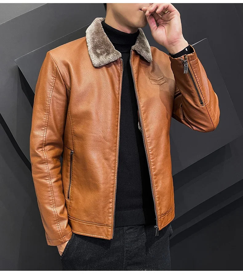Jaqueta Masculina em Couro Genuíno - Borghese