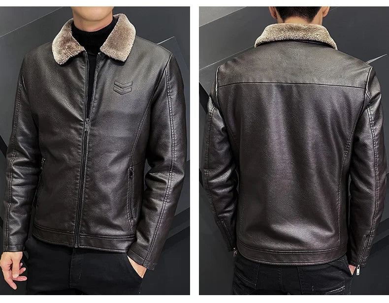 Jaqueta Masculina em Couro Genuíno - Borghese