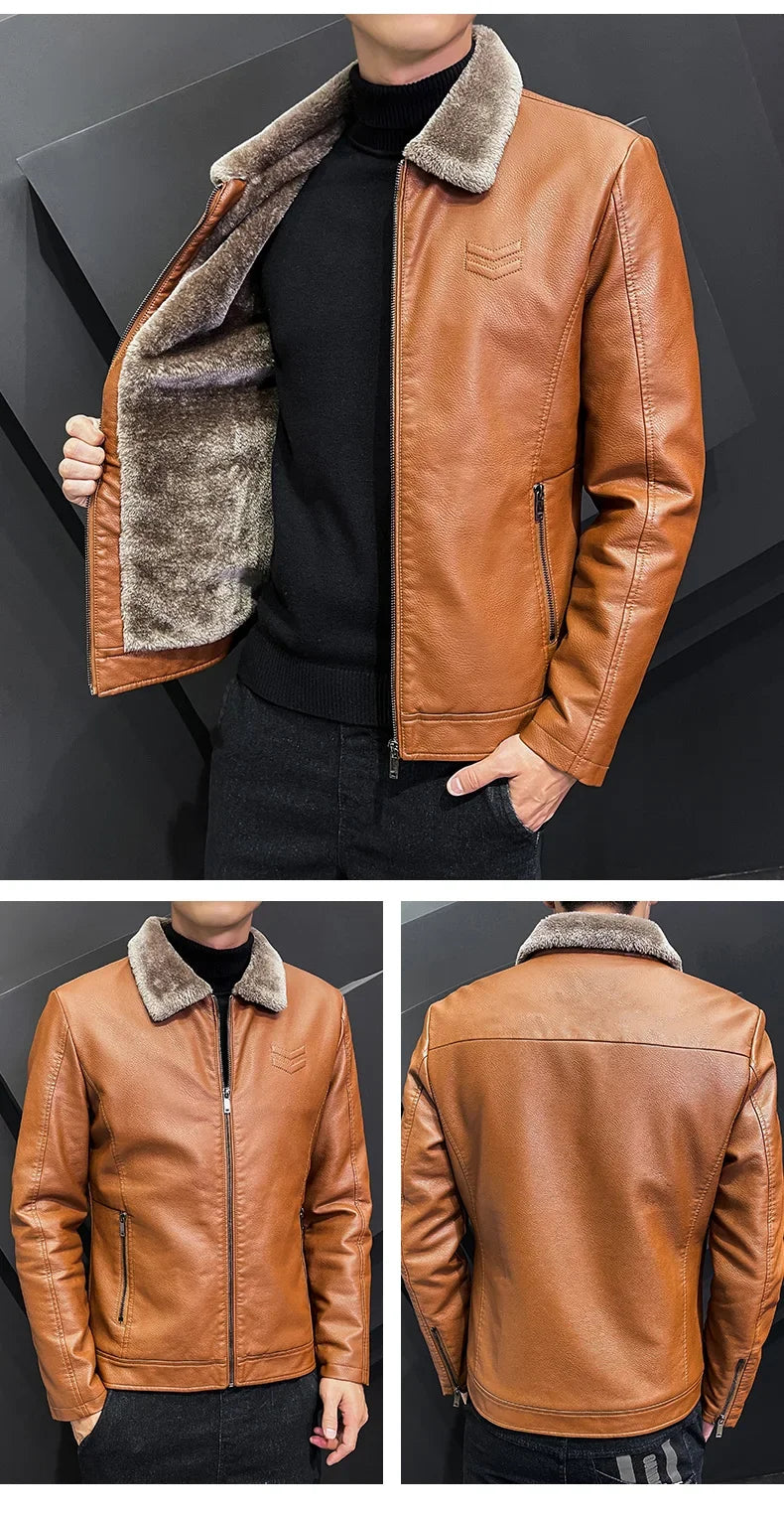Jaqueta Masculina em Couro Genuíno - Borghese