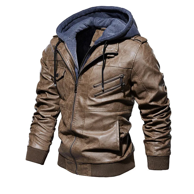 Jaqueta Masculina Em Couro Genuino - MotorJack Premium