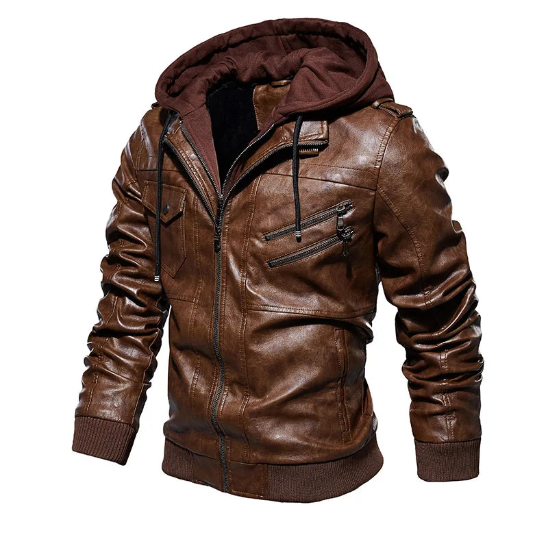 Jaqueta Masculina Em Couro Genuino - MotorJack Premium