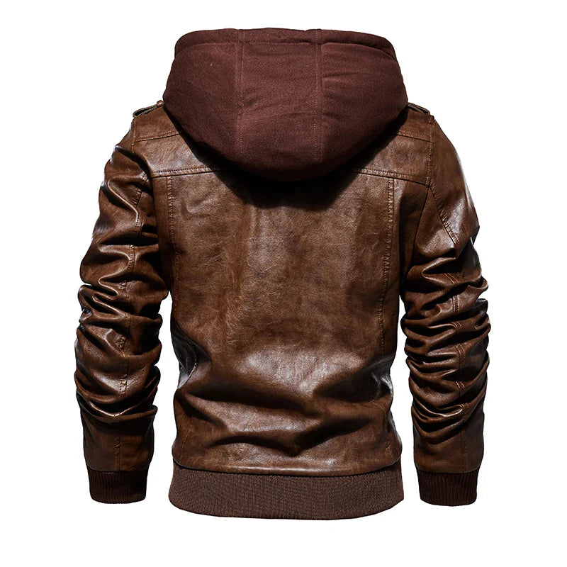 Jaqueta Masculina Em Couro Genuino - MotorJack Premium