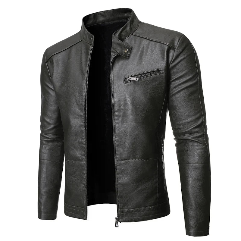 Jaqueta Masculina em Couro Genuino - Slim Men