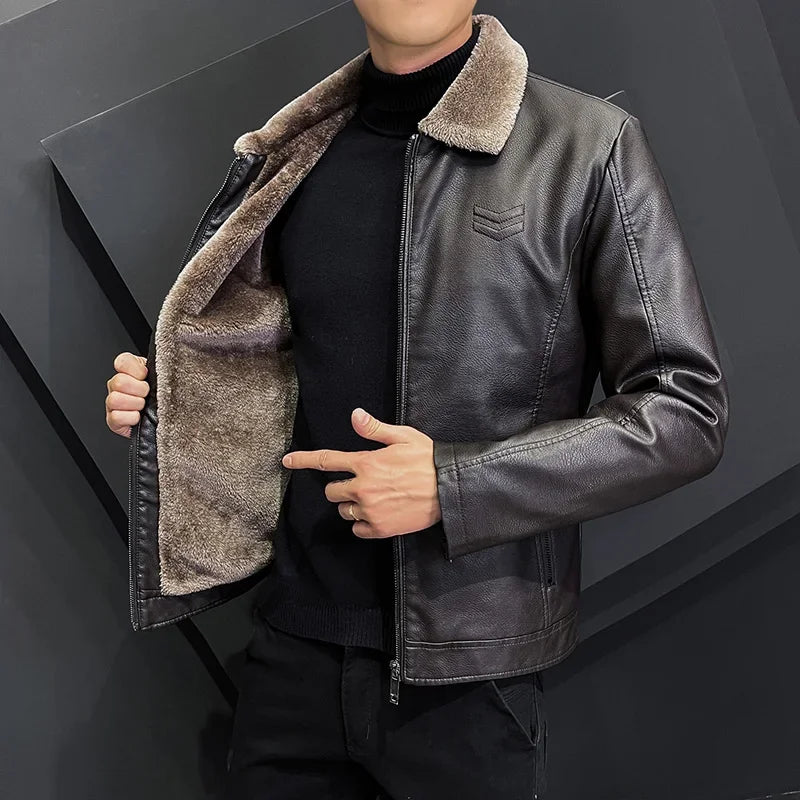 Jaqueta Masculina em Couro Genuíno - Borghese
