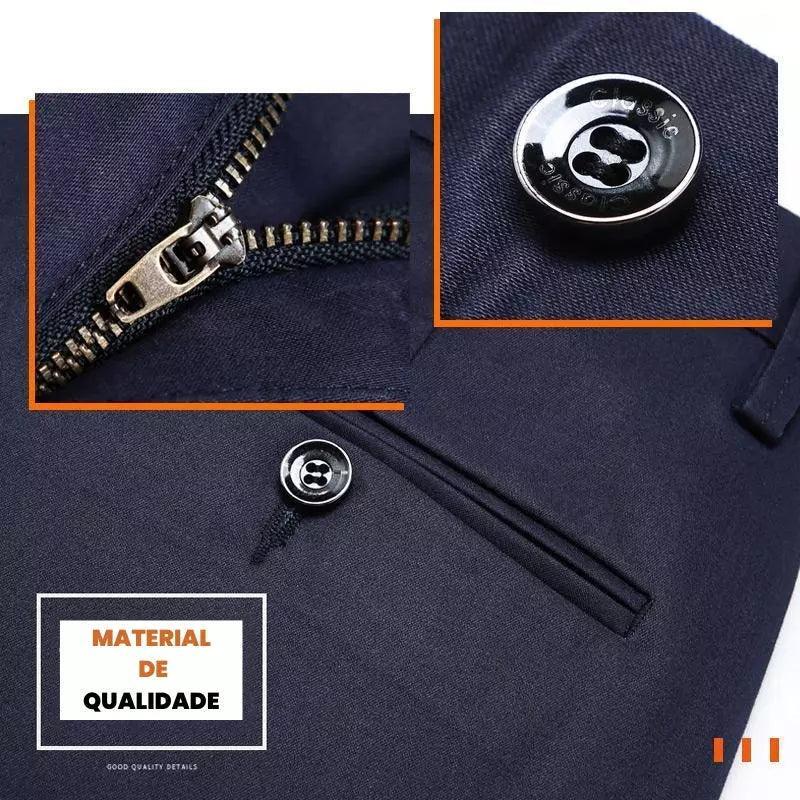 Compre 1 Leve 2 | Calça Social Clássica Alfaiataria + Cinto Social Couro