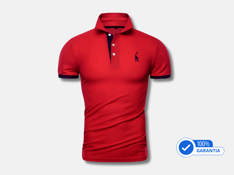 Kit 5 Camisas Polos Masculinas Animals - Branco, Azul, Cinza, Vermelho e Preto
