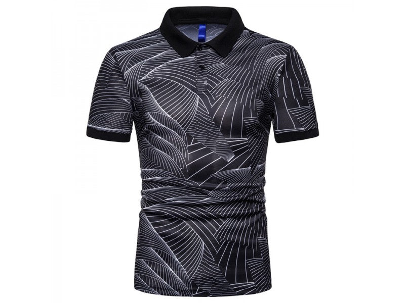 Camisa Polo Join Venture Estampada - Preto