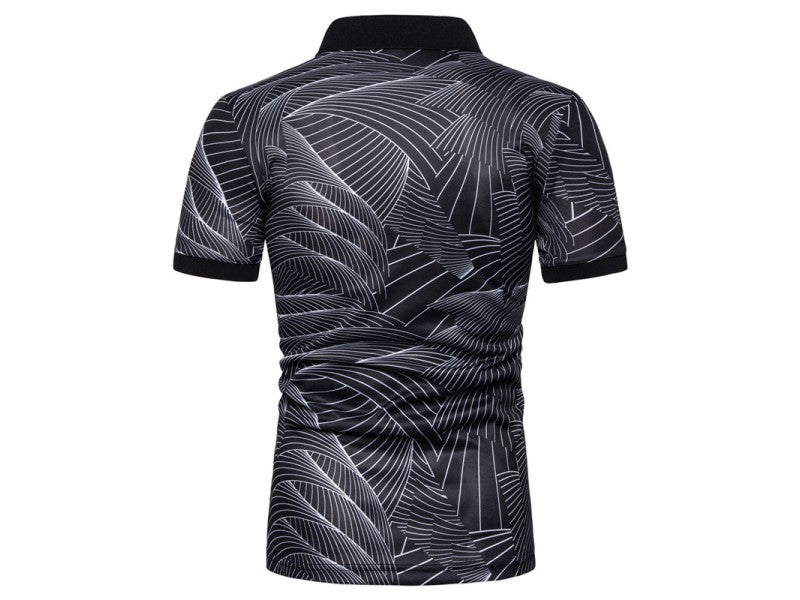 Camisa Polo Join Venture Estampada - Preto
