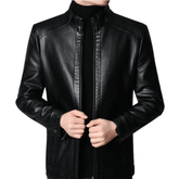 Jaqueta Masculina de Couro Genuino - Valentino Dourado