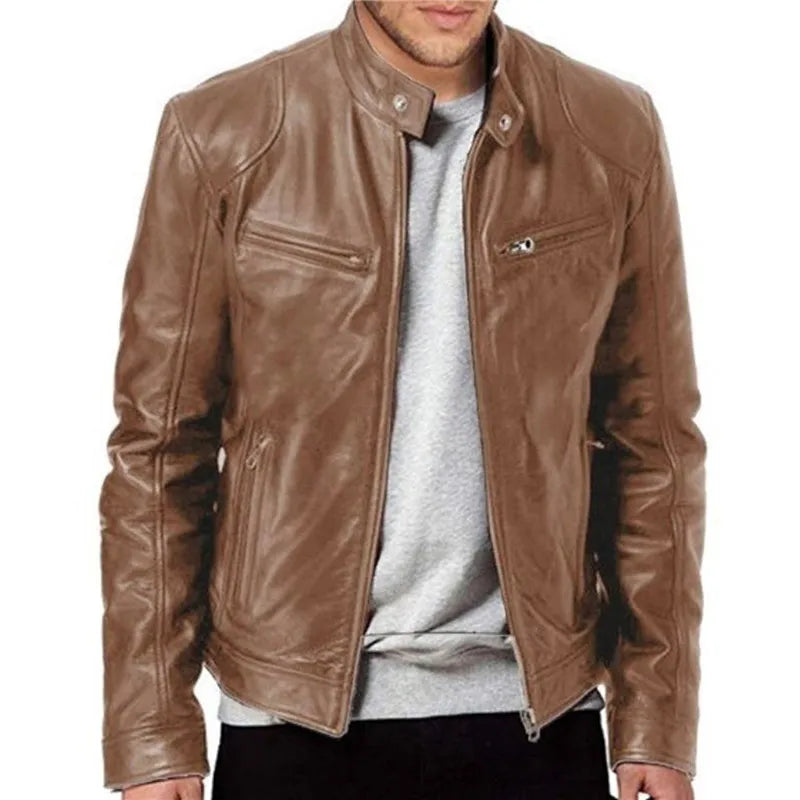 Jaqueta Masculina de Inverno em Couro Genuíno - Sant Troppe