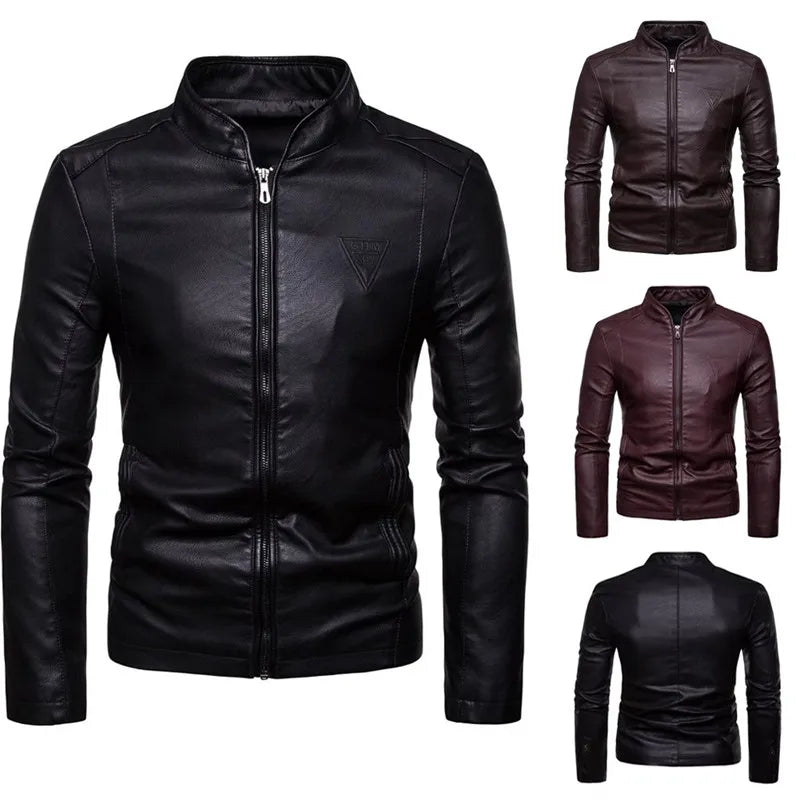 Jaqueta Masculina de Inverno em Couro Genuino - Spiky Premium