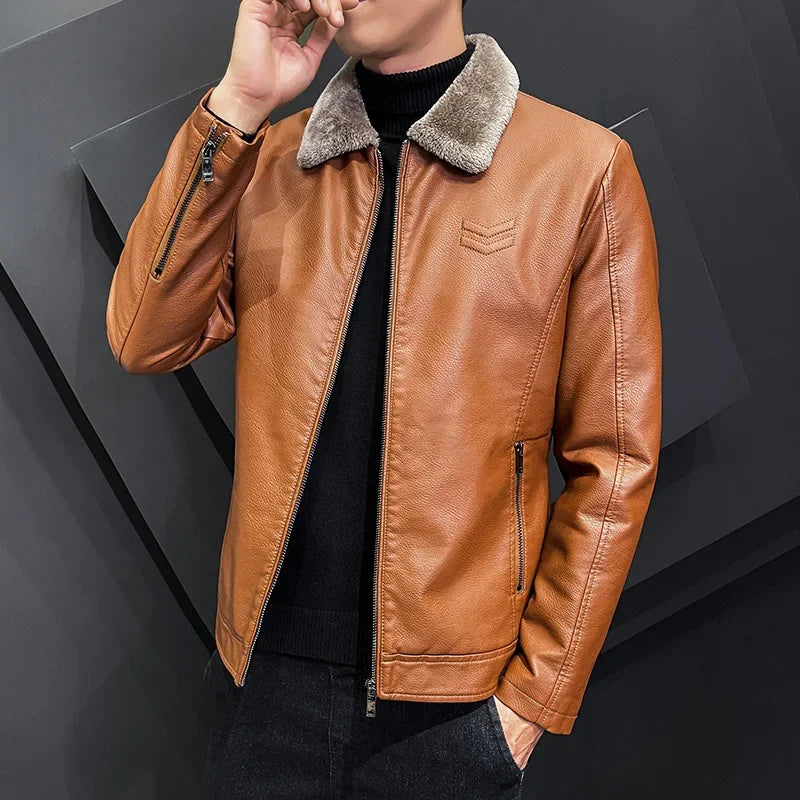 Jaqueta Masculina em Couro Genuíno - Borghese