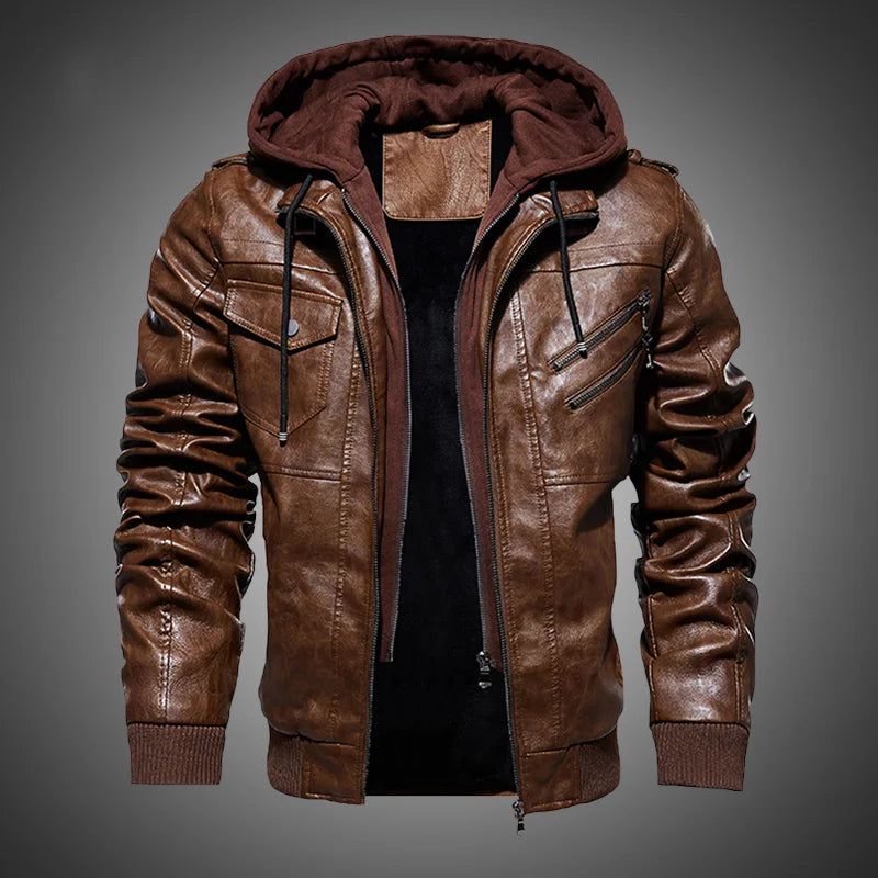 Jaqueta Masculina Em Couro Genuino - MotorJack Premium